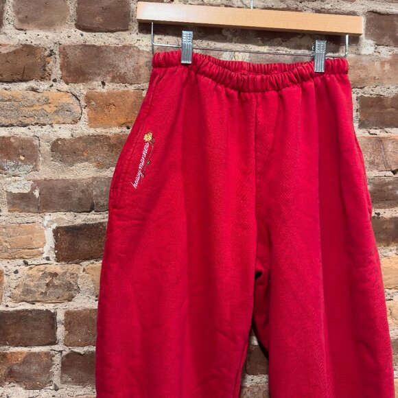 HEAVY MANNERS CHERRY RED AIRPORT SWEATPANTS - Picture 4 of 7